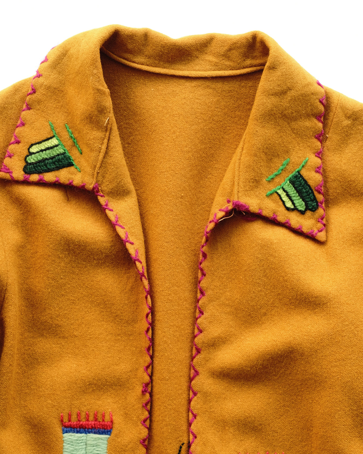 Vintage Hand Embroidered Wool Jacket