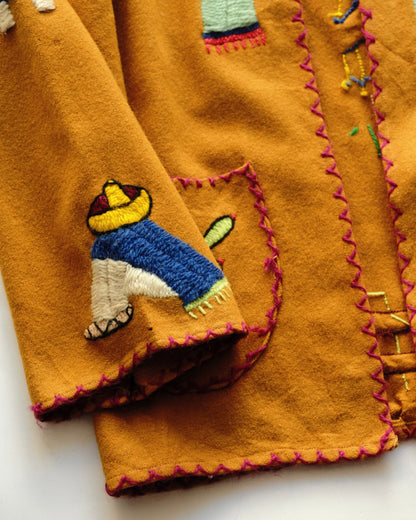 Vintage Hand Embroidered Wool Jacket