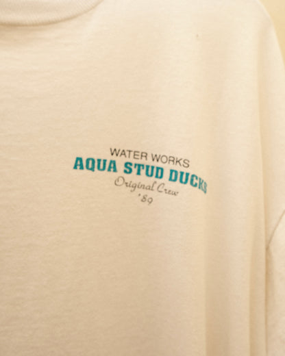 90s FRUIT OF THE LOOM - AQUA STUD DUCKS “Original Crew ’89”