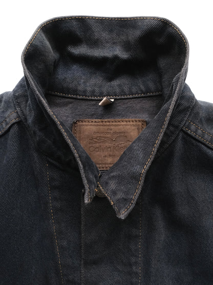 90s Calvin Klein - USA Made Black Denim Jacket