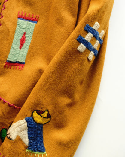 Vintage Hand Embroidered Wool Jacket
