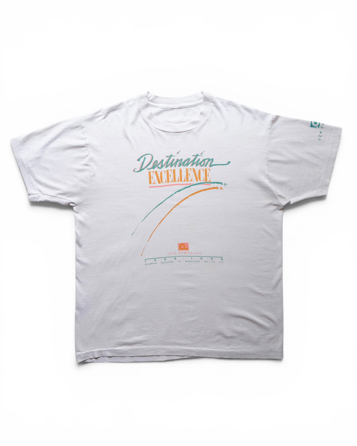 90s CCH COMPUTAX "Destination Excellence” Promotional T-Shirt