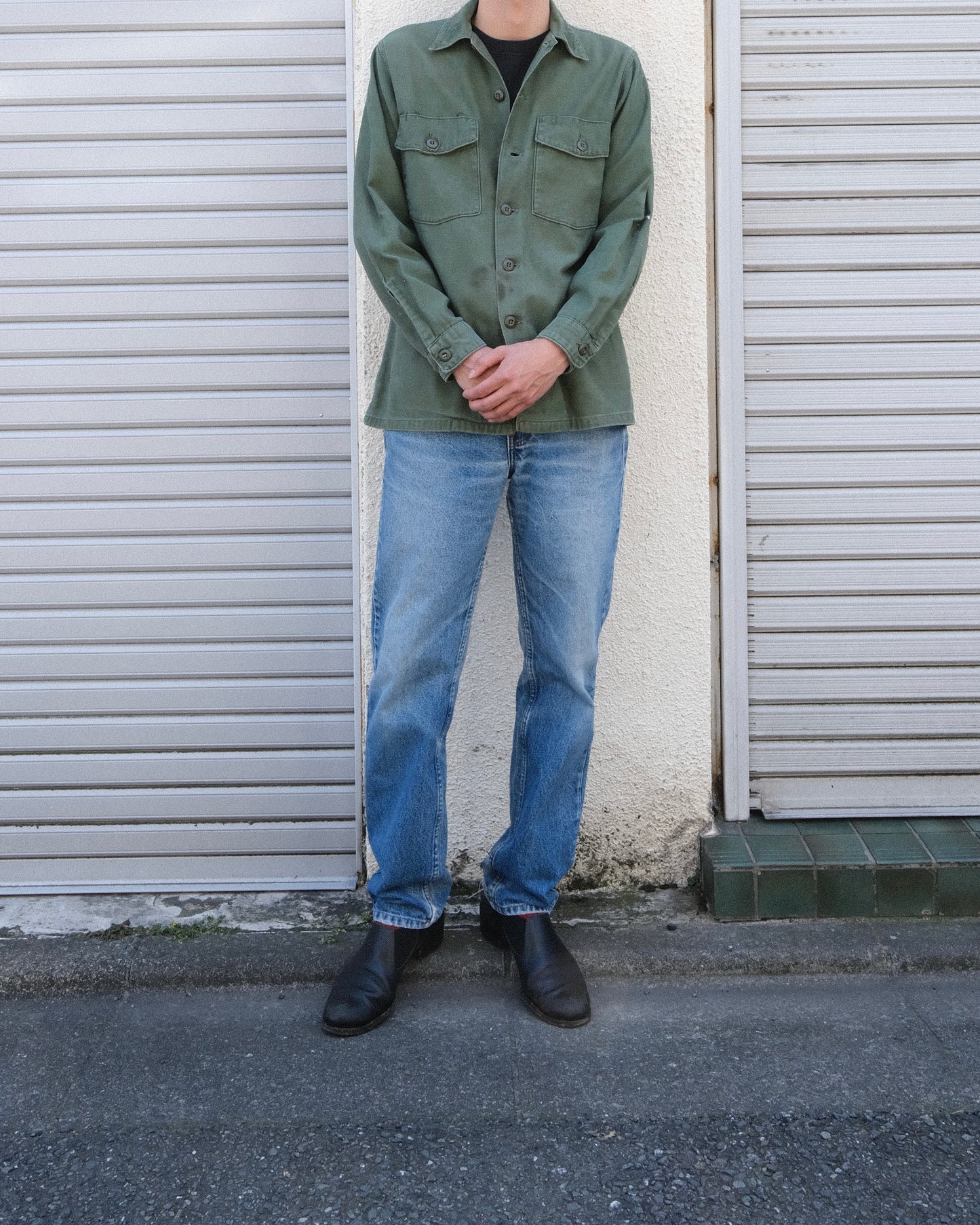 Cotton Satten Military Shirt