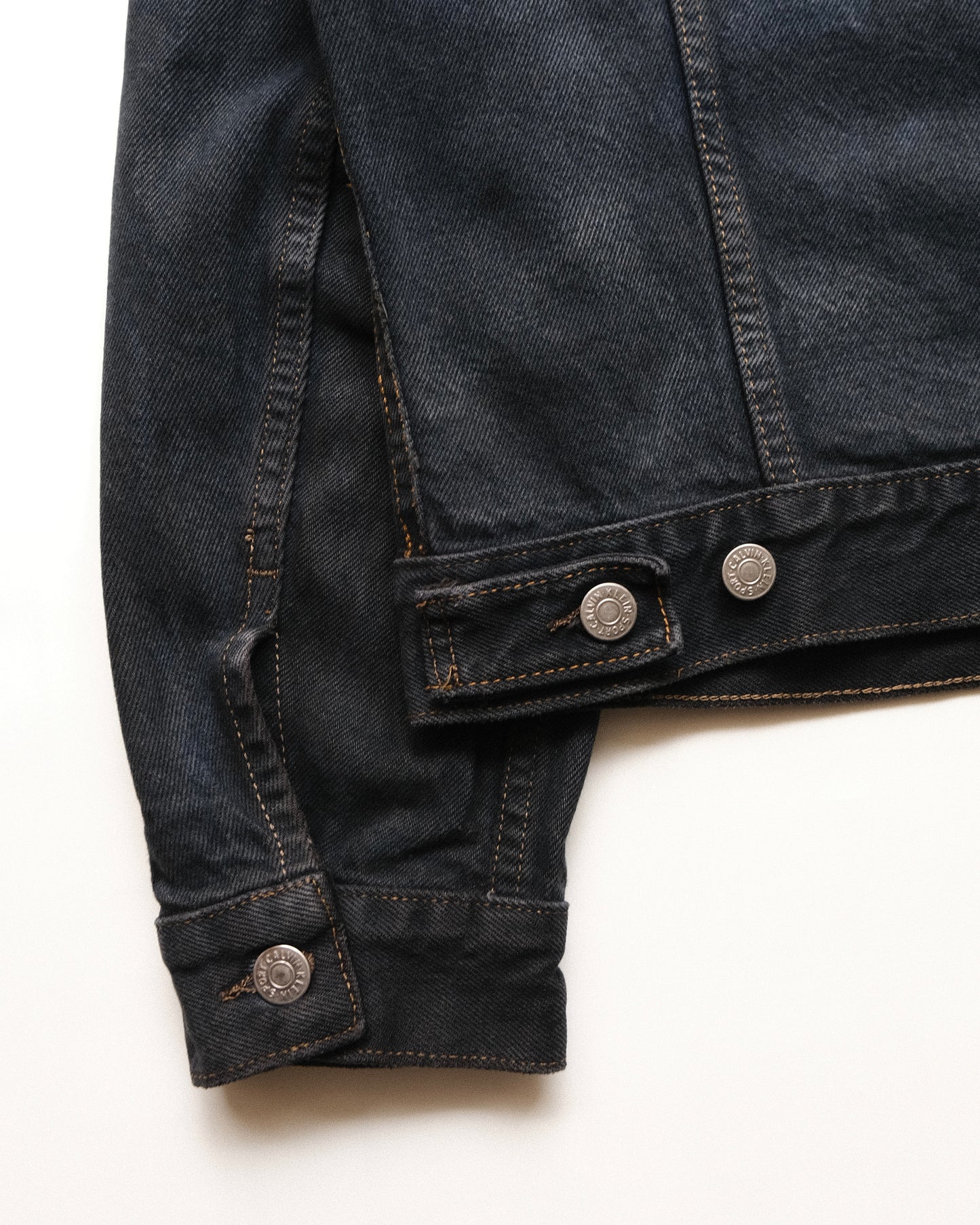 90s Calvin Klein - USA Made Black Denim Jacket