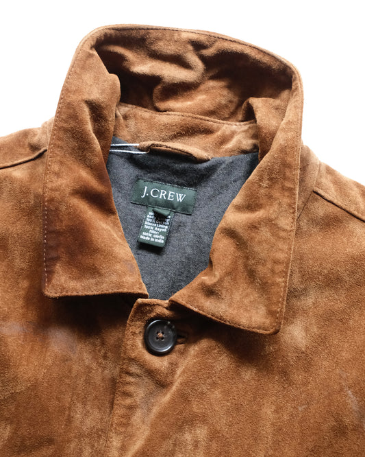 J.CREW - Suede Leather Car Coat