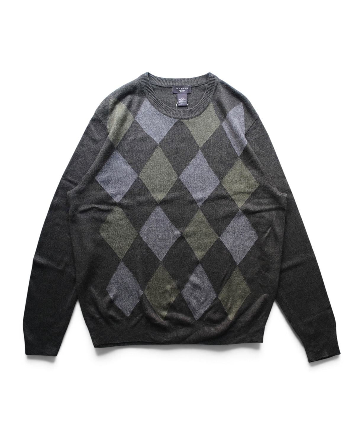 DOCKERS - Argyle Acrylic Crew Neck Knit