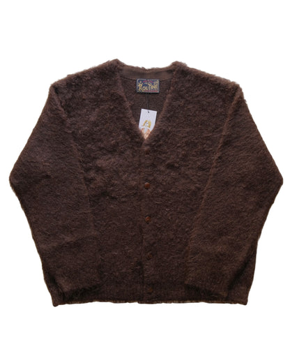 ROUTINE - Mohair knit cardigan / Vintage Brown