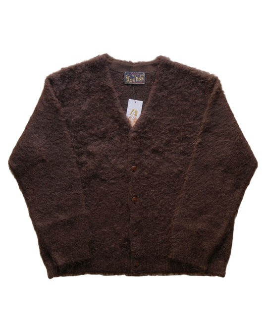 ROUTINE - Mohair knit cardigan / Vintage Brown