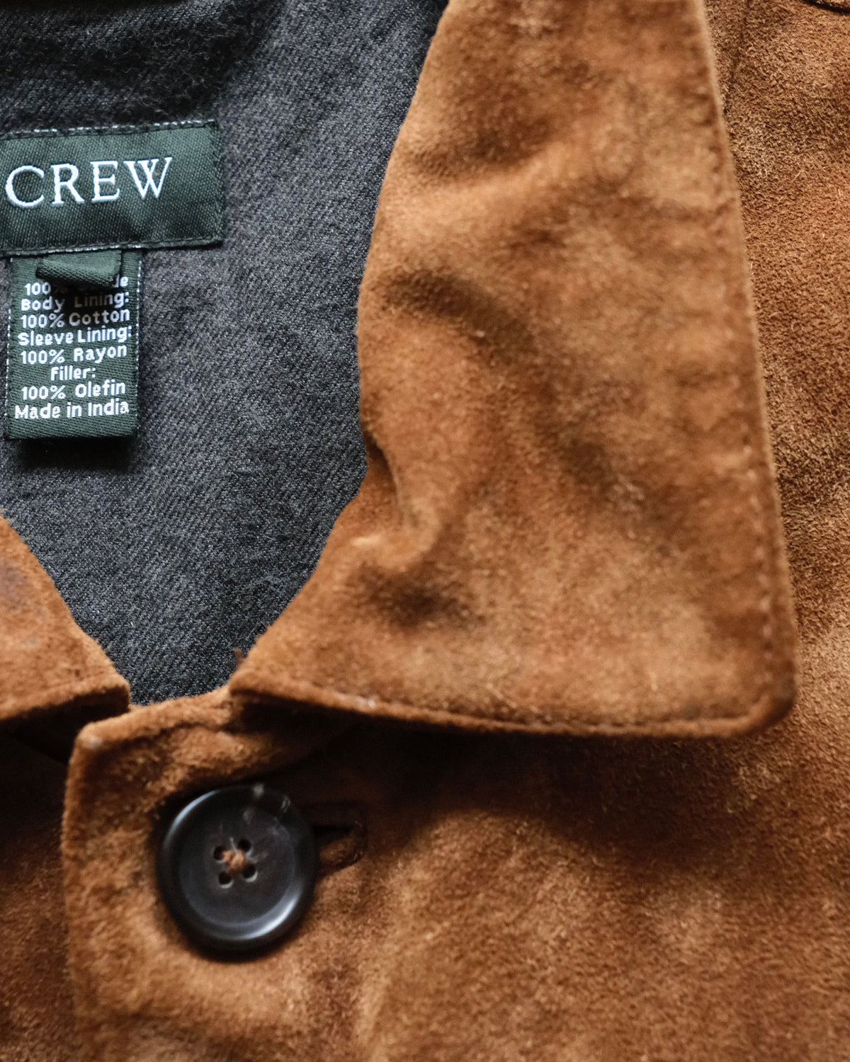 J.CREW - Suede Leather Car Coat