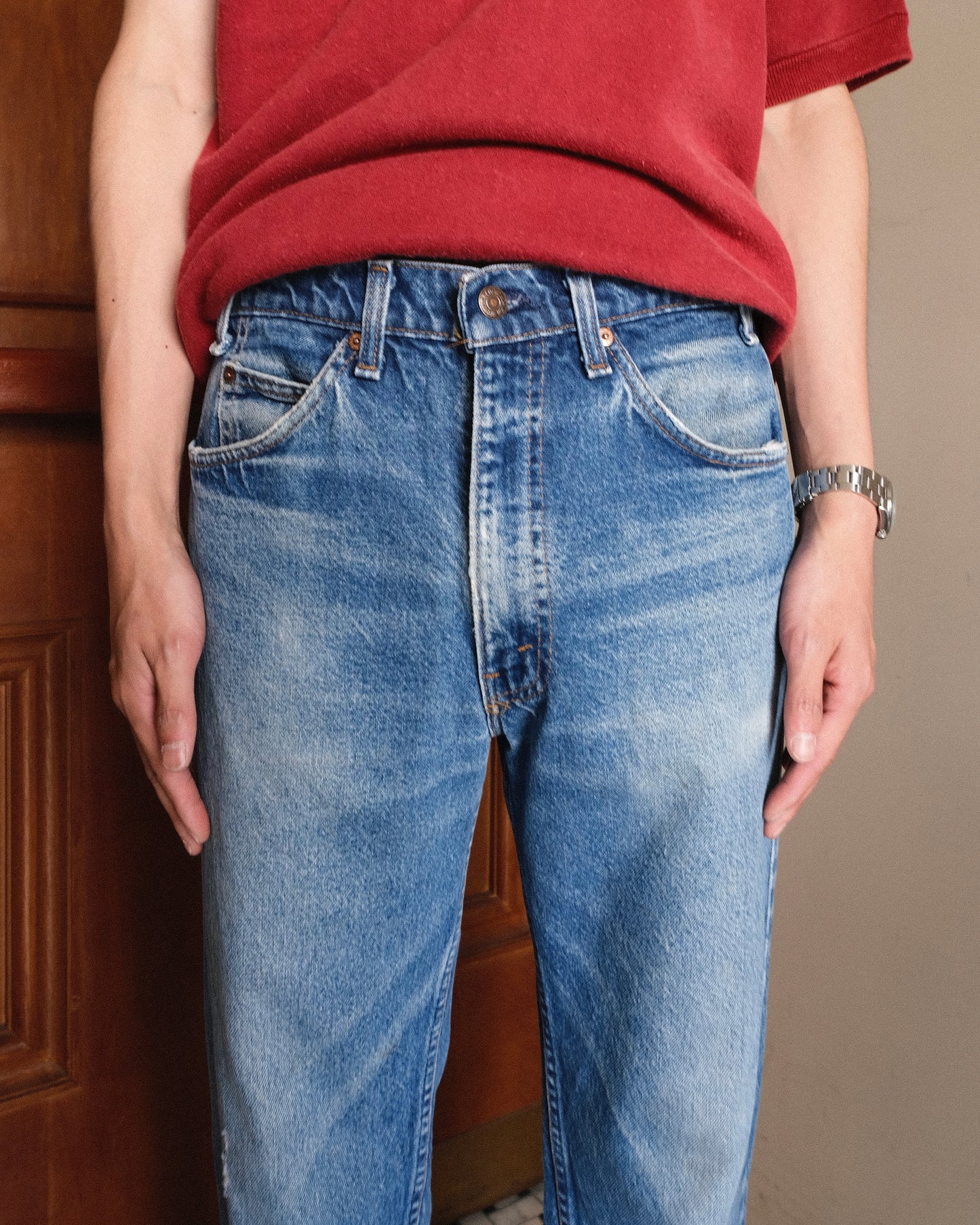 43. Levi's 505 Tapered Straight Denim Pants / W33 L31