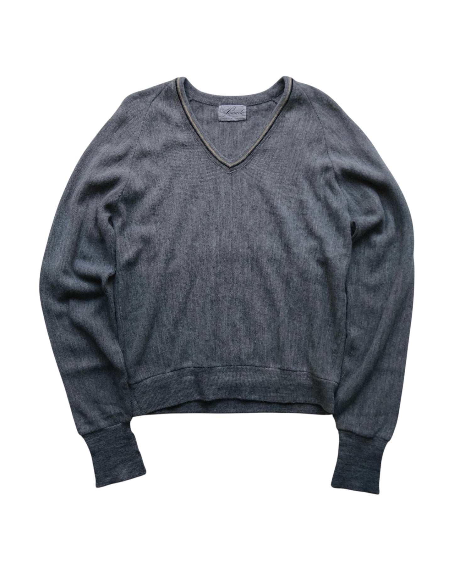 70s Pinnacle "Wool V-Neck Knit" Made in USA