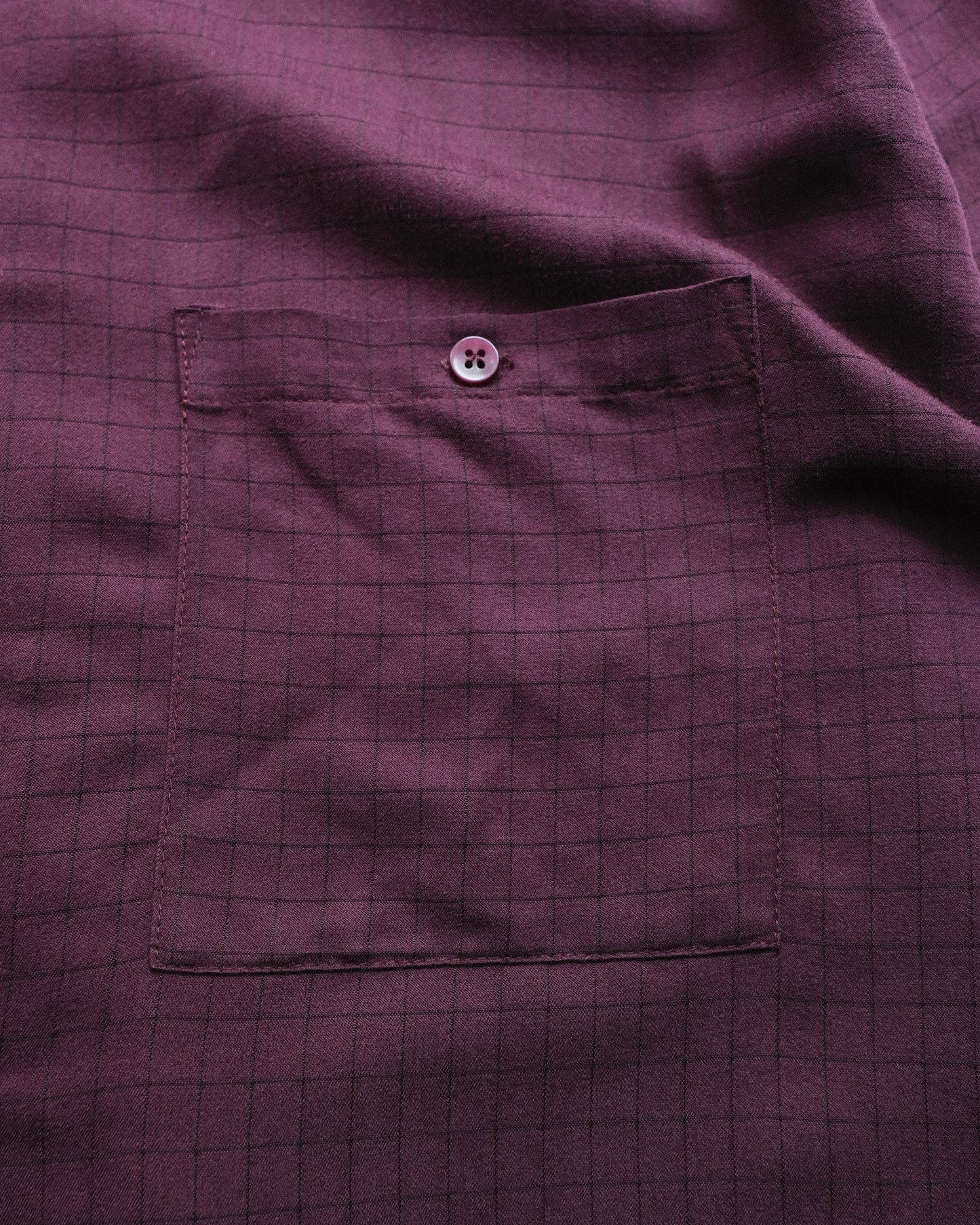 UNTIED - Windowpane Rayon Blend Shirt