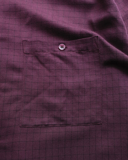 UNTIED - Windowpane Rayon Blend Shirt