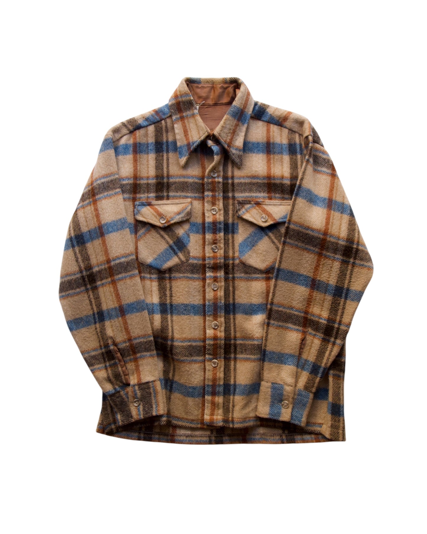 60s~70s Vintage Wool Check Shirt