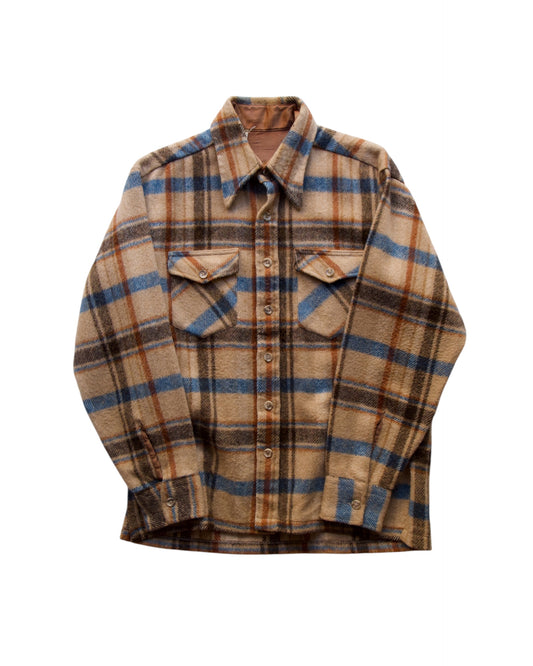 60s~70s Vintage Wool Check Shirt