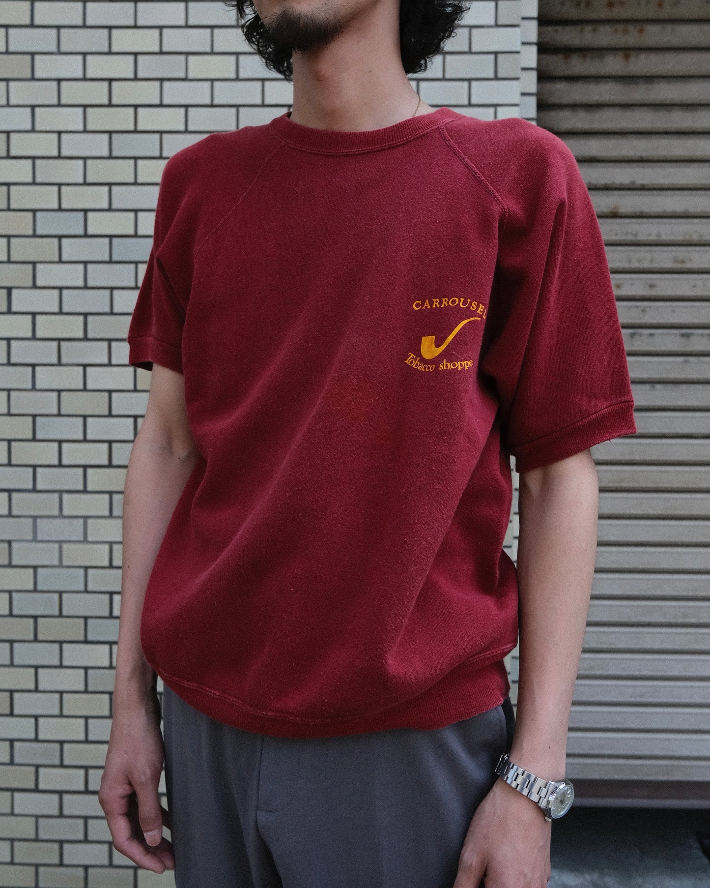 H.WOLF&SONS - Vintage Raglan Sweatshirt “CARROUSEL Tobacco Shoppe”