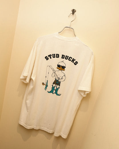 90s FRUIT OF THE LOOM - AQUA STUD DUCKS “Original Crew ’89”