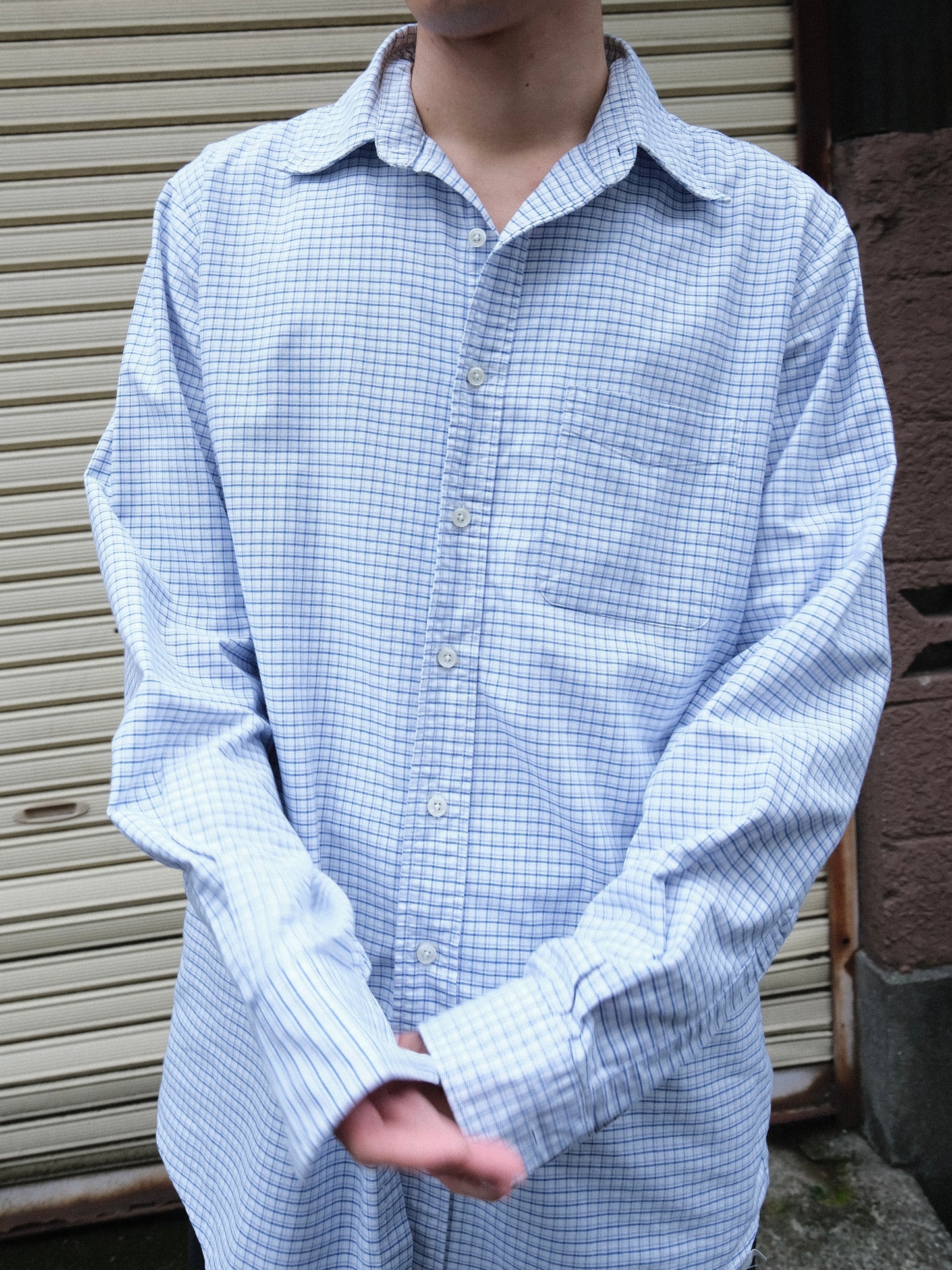 L.L.Bean - Cotton Blue Check BD Shirt