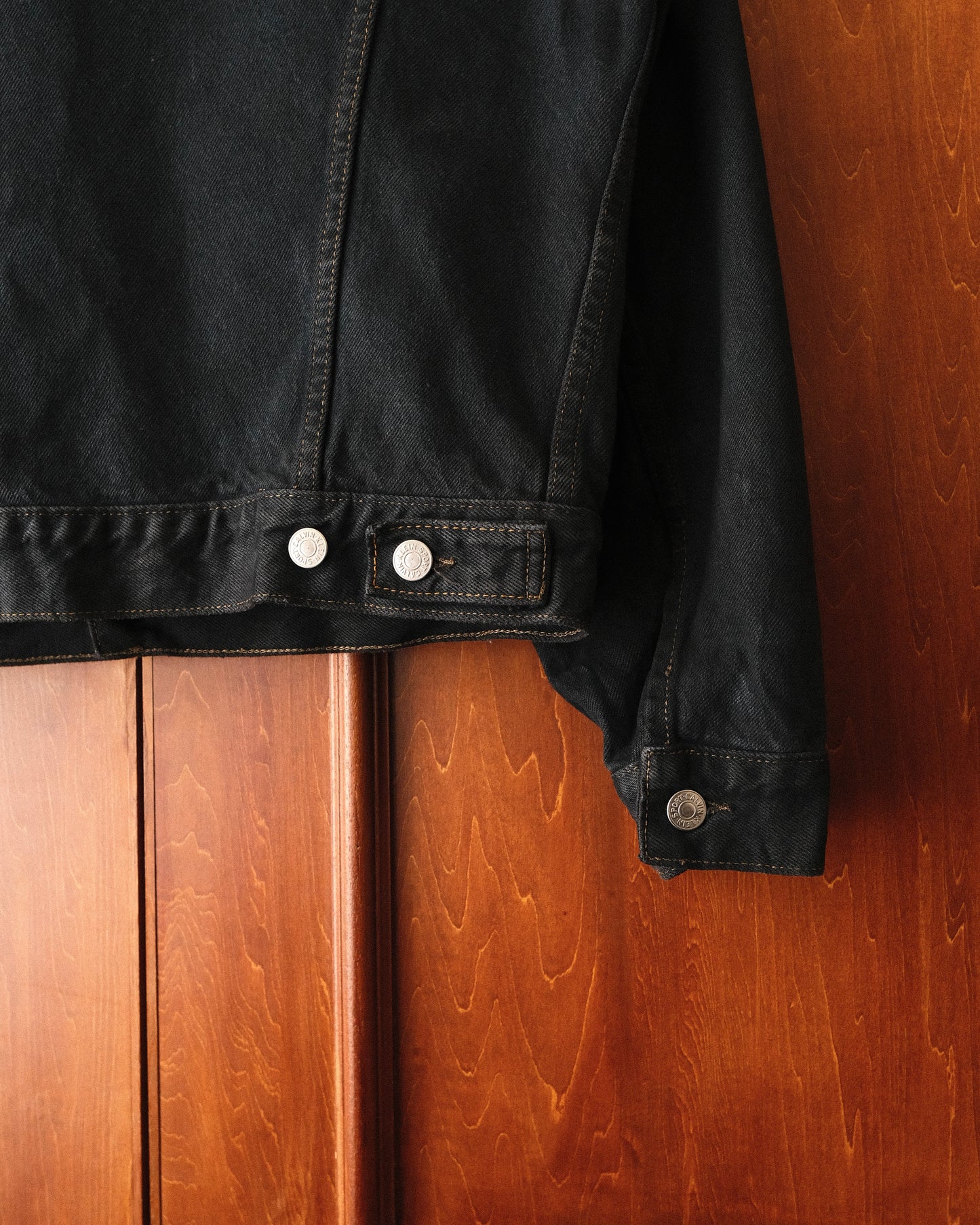 90s Calvin Klein - USA Made Black Denim Jacket