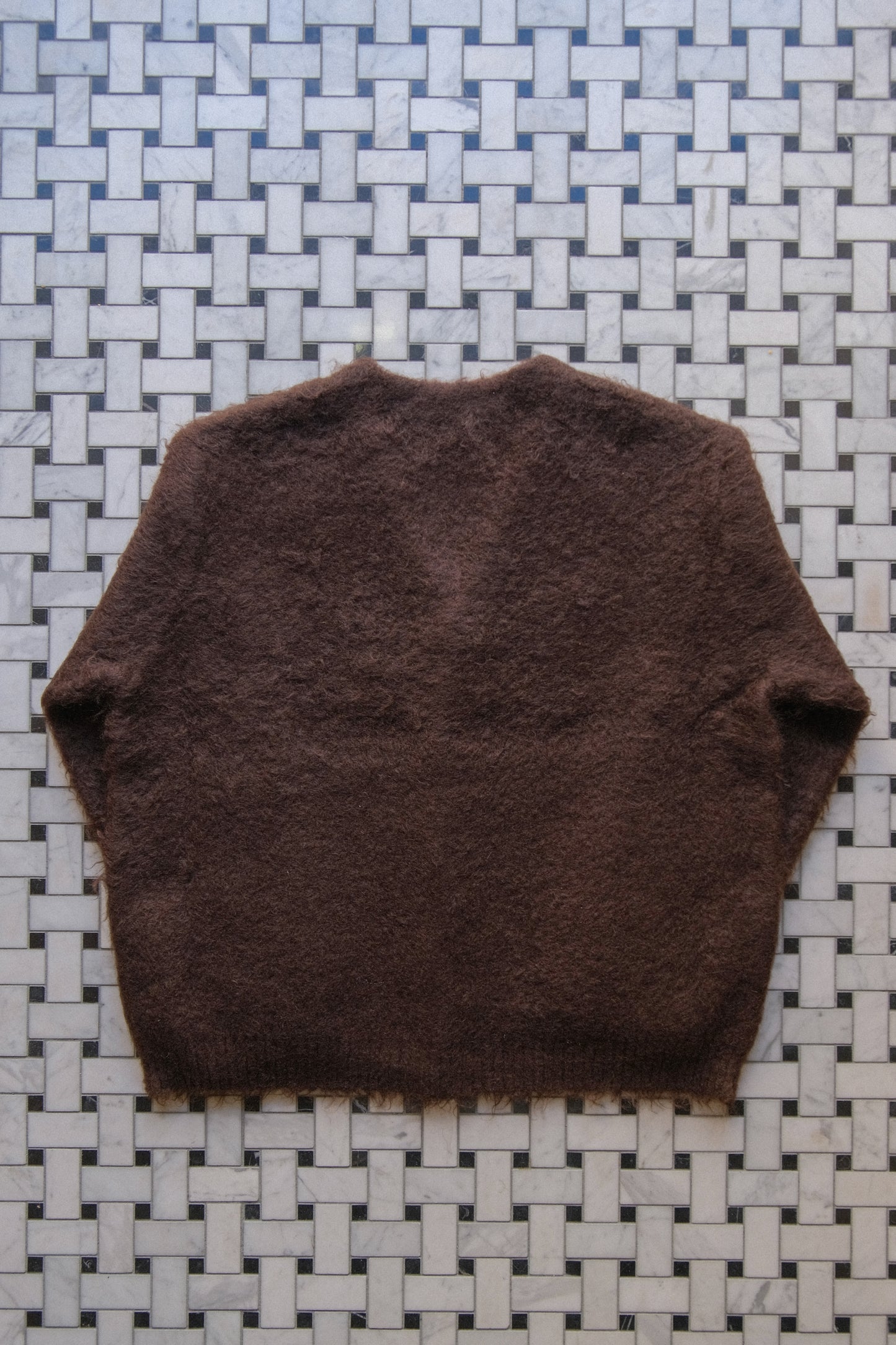 ROUTINE Mohair knit cardigan / Vintage Brown