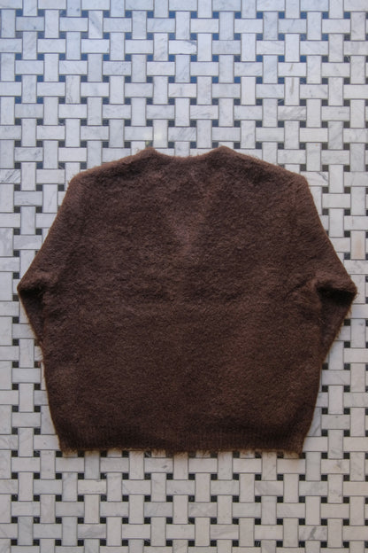 ROUTINE Mohair knit cardigan / Vintage Brown