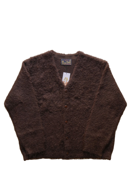 ROUTINE Mohair knit cardigan / Vintage Brown