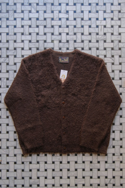 ROUTINE Mohair knit cardigan / Vintage Brown