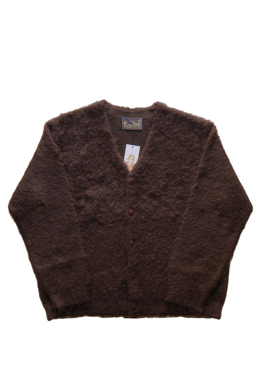 ROUTINE Mohair knit cardigan / Vintage Brown