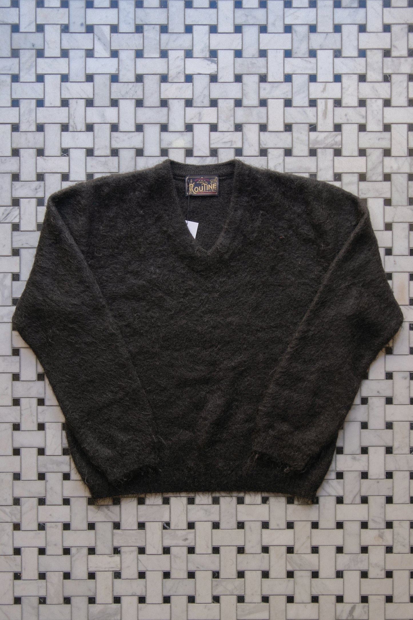 ROUTINE Mohair knit pullover / Black