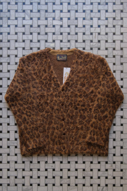 ROUTINE Mohair knit cardigan / Leopard