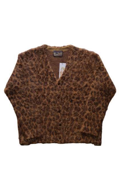 ROUTINE Mohair knit cardigan / Leopard