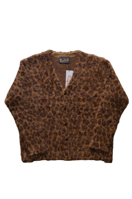 ROUTINE Mohair knit cardigan / Leopard
