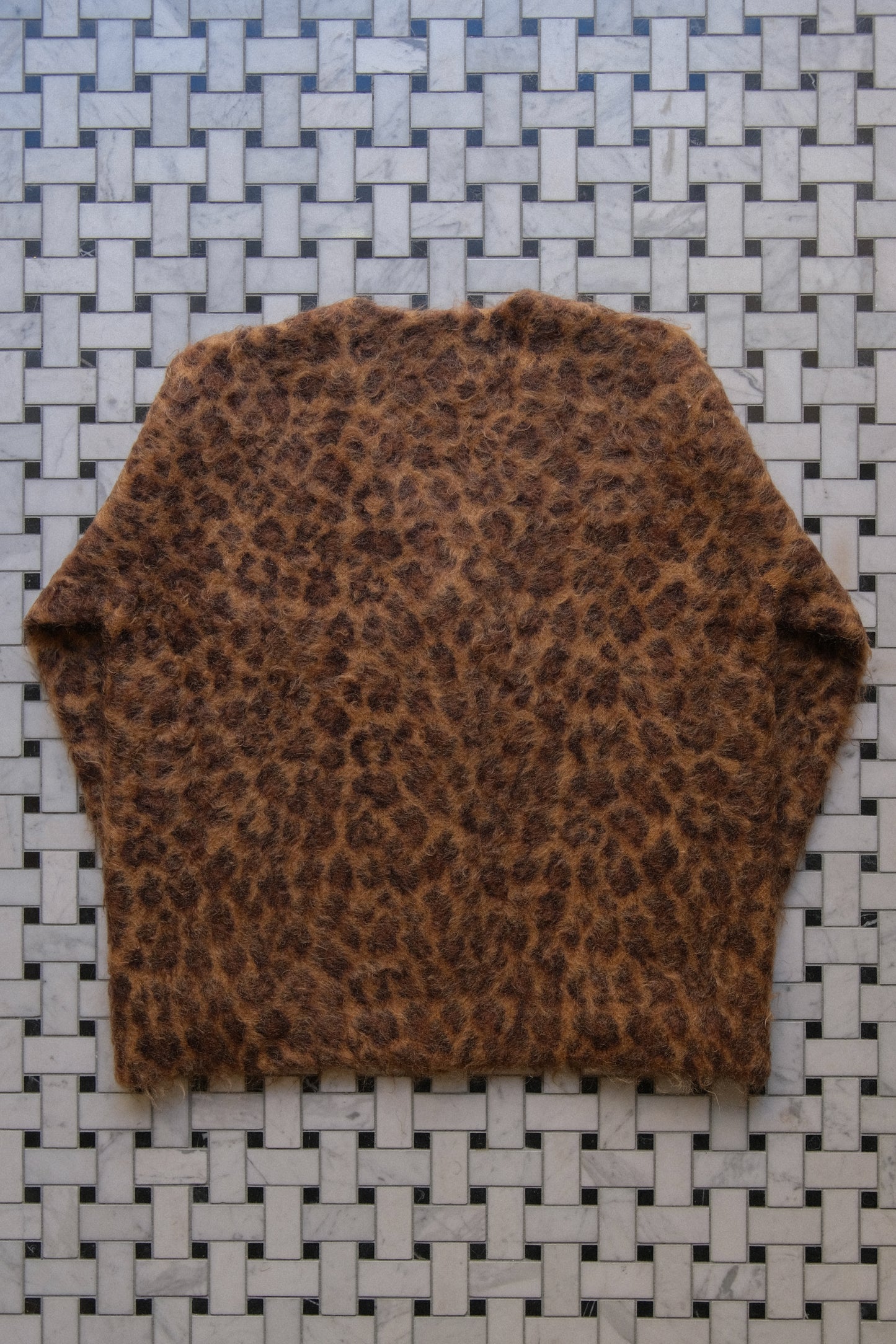 ROUTINE Mohair knit cardigan / Leopard