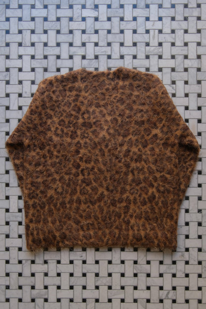 ROUTINE Mohair knit cardigan / Leopard