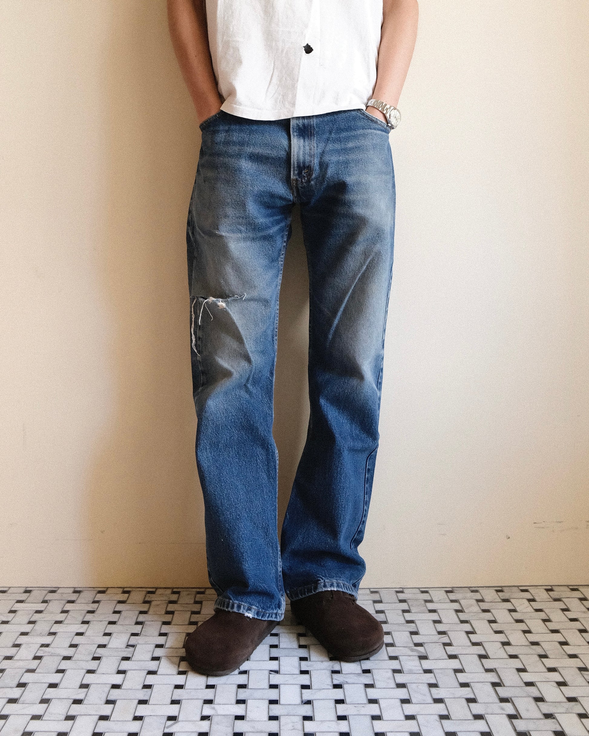 祐天寺・五本木・学芸大学の古着屋、セレクトショップ。[18. Levi's 517 Bootcut Denim Pants / W34 L32]