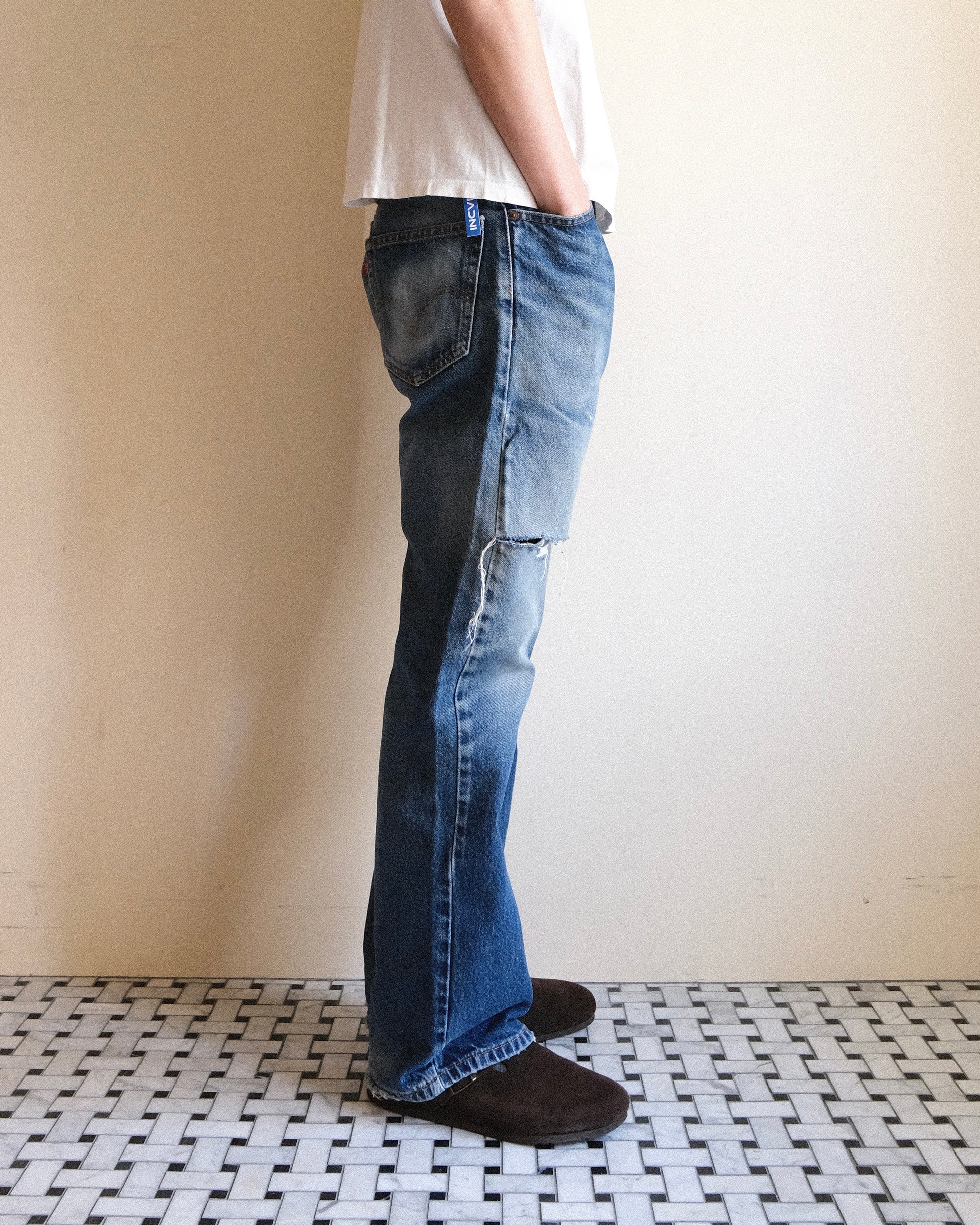 祐天寺・五本木・学芸大学の古着屋、セレクトショップ。[18. Levi's 517 Bootcut Denim Pants / W34 L32]