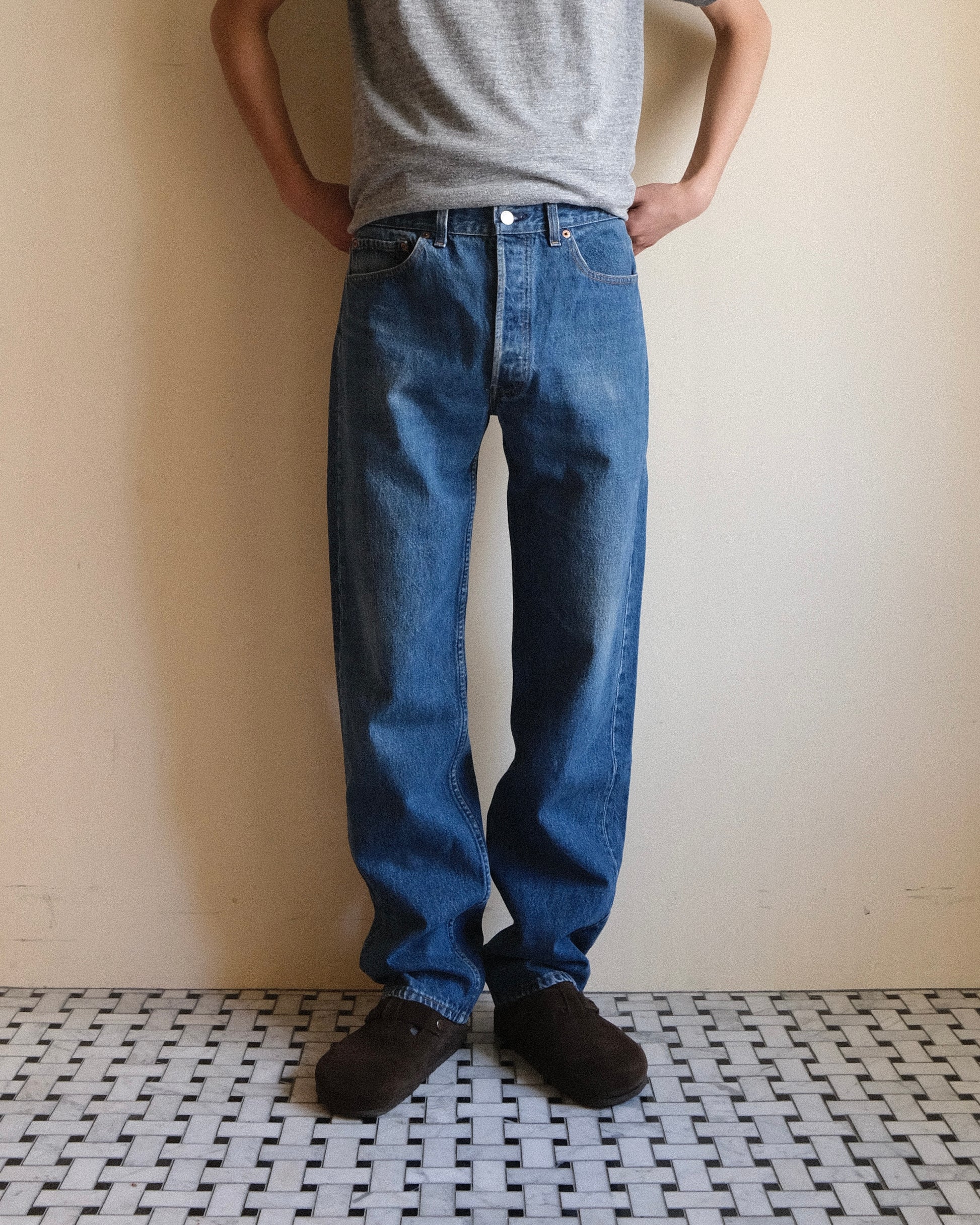 祐天寺・五本木・学芸大学の古着屋、セレクトショップ。[10. Levi's 501 Straight Denim Pants / W34 L34]