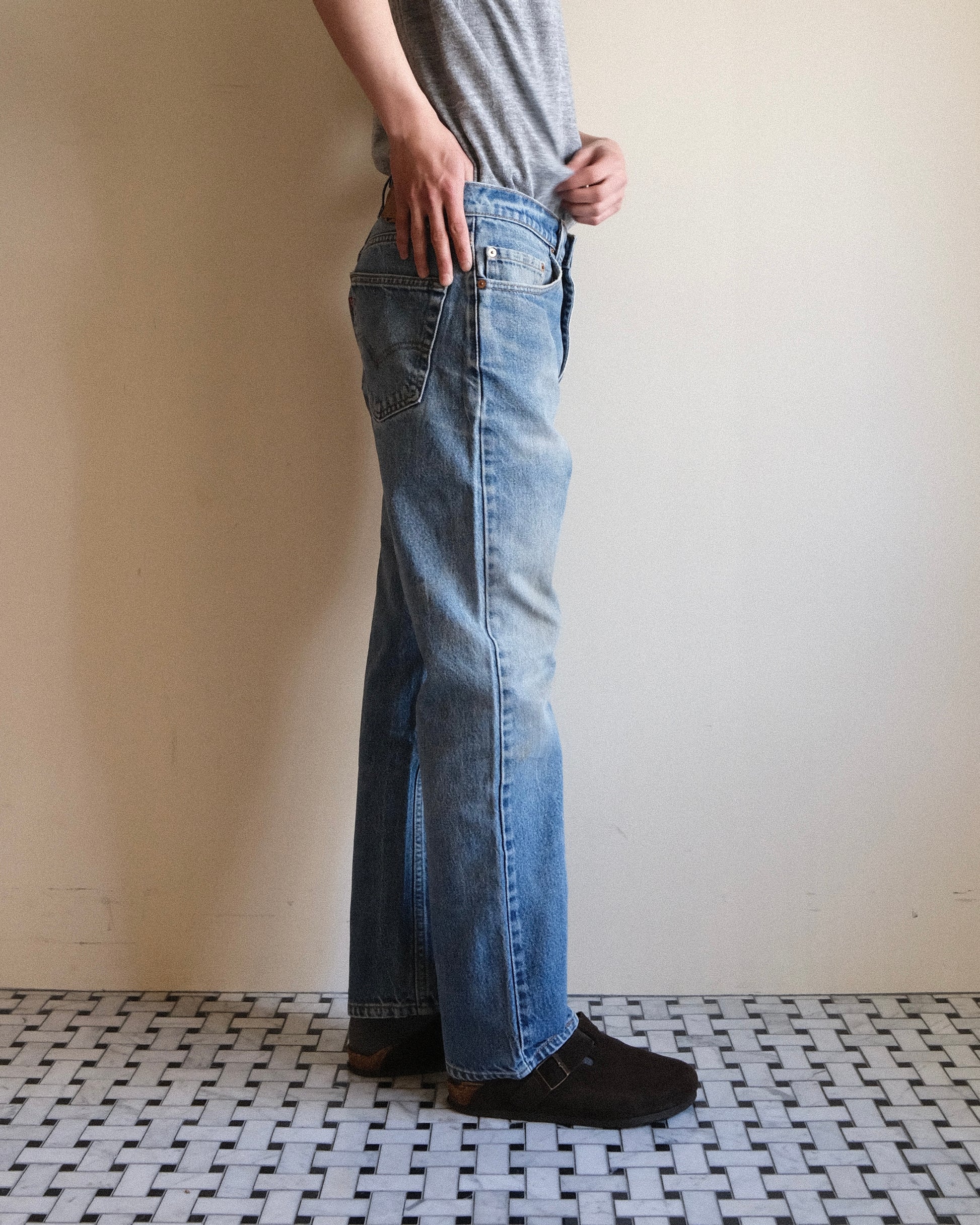 祐天寺・五本木・学芸大学の古着屋、セレクトショップ。[20. Levi's 505 Tapered Straight Denim Pants / W33 L30]