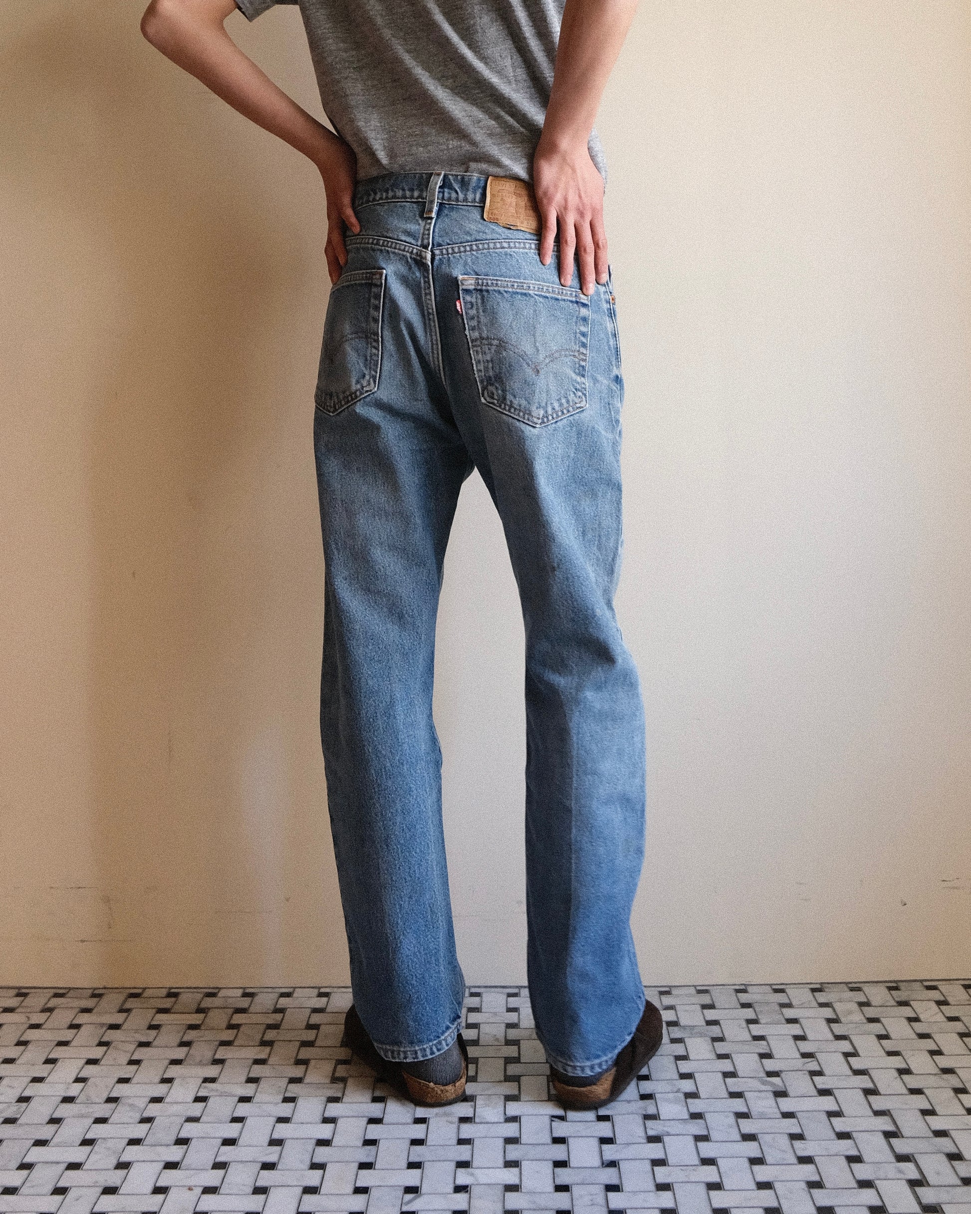 祐天寺・五本木・学芸大学の古着屋、セレクトショップ。[20. Levi's 505 Tapered Straight Denim Pants / W33 L30]