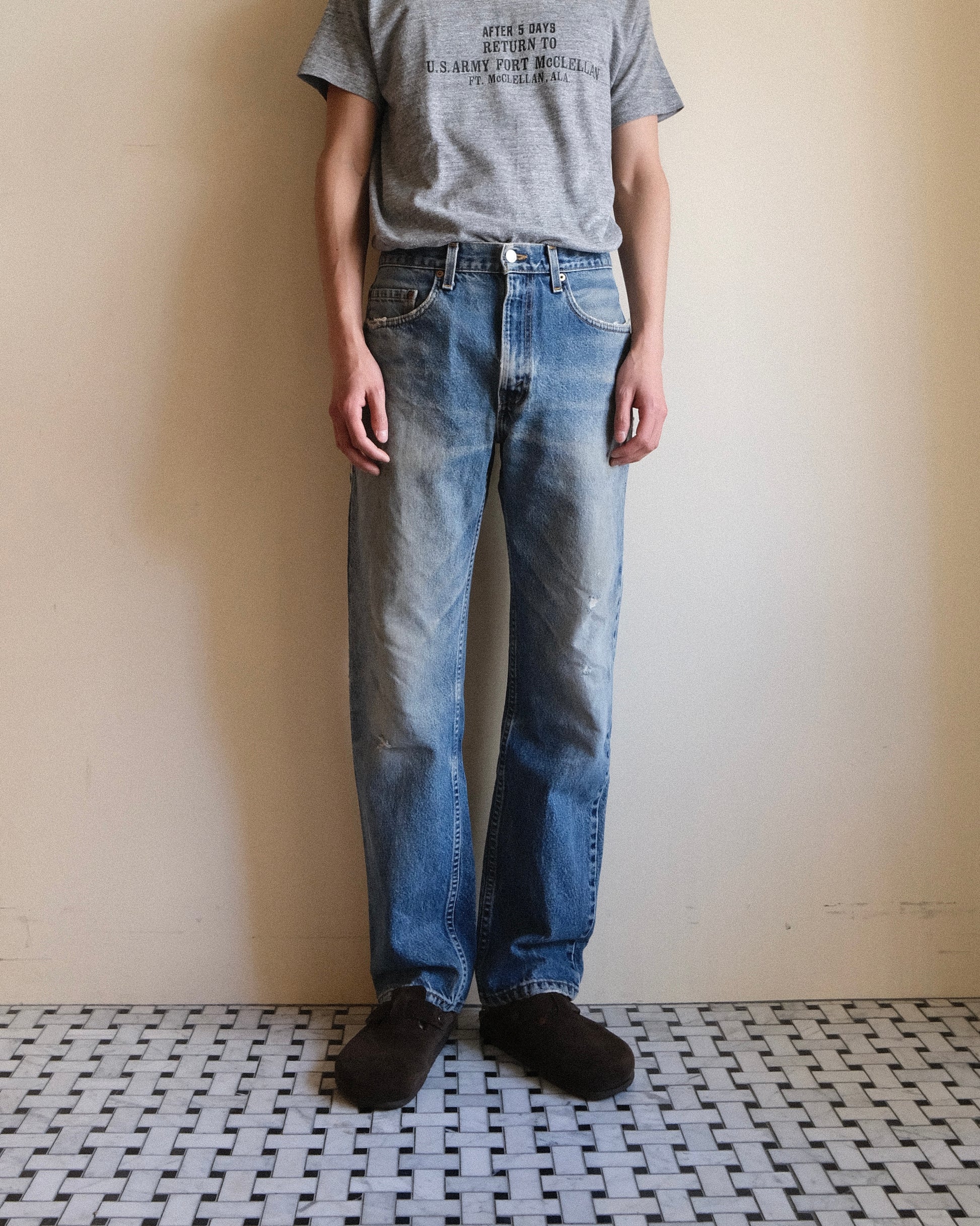祐天寺・五本木・学芸大学の古着屋、セレクトショップ。[9. Levi's 505 Tapered Straight Denim Pants / W32 L32]