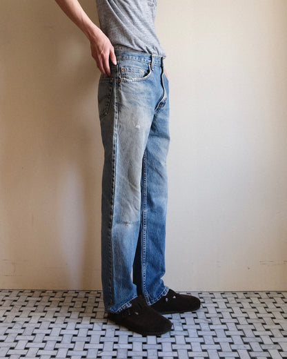 祐天寺・五本木・学芸大学の古着屋、セレクトショップ。[9. Levi's 505 Tapered Straight Denim Pants / W32 L32]