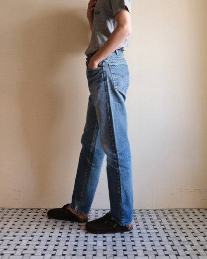 祐天寺・五本木・学芸大学の古着屋、セレクトショップ。[15. Levi's 505 Tapered Straight Denim Pants / W32 L30]
