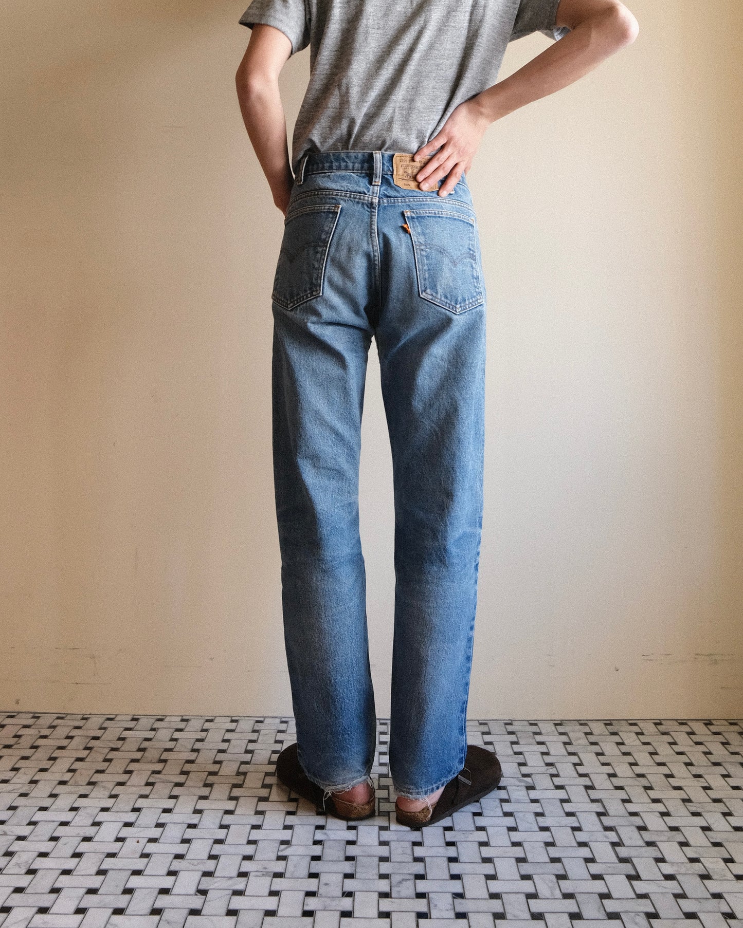 祐天寺・五本木・学芸大学の古着屋、セレクトショップ。[15. Levi's 505 Tapered Straight Denim Pants / W32 L30]
