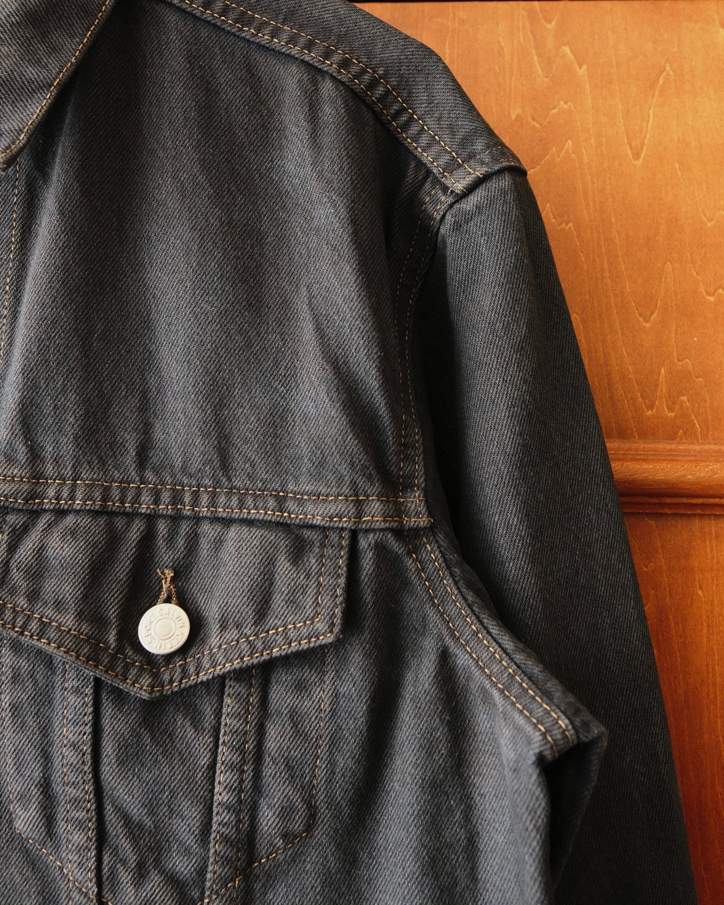 90s Calvin Klein - USA Made Black Denim Jacket