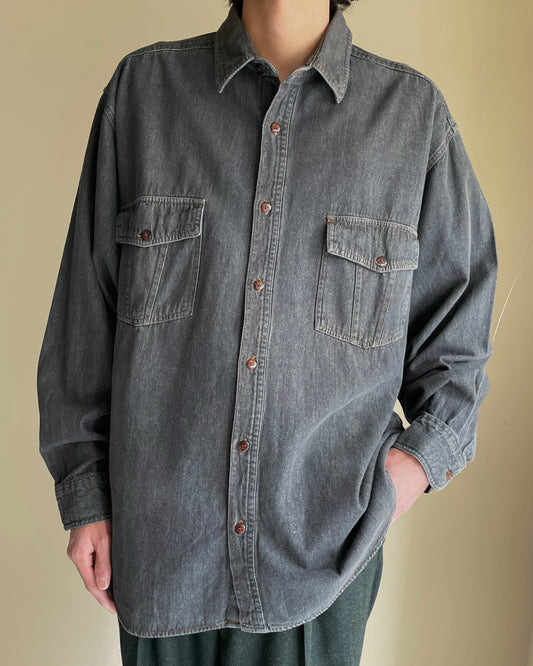 Black Denim CPO Shirts
