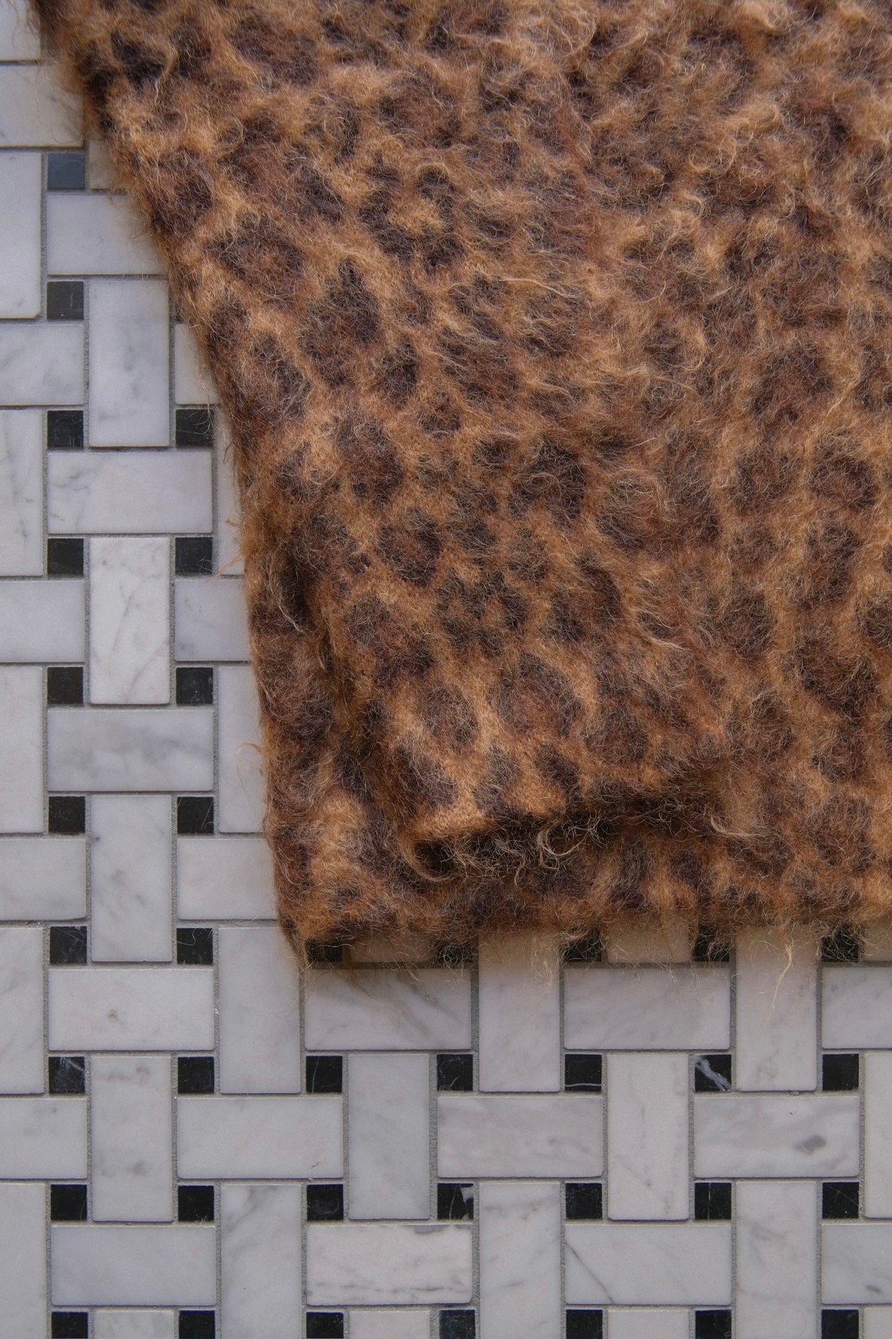 ROUTINE - Mohair knit cardigan / Leopard