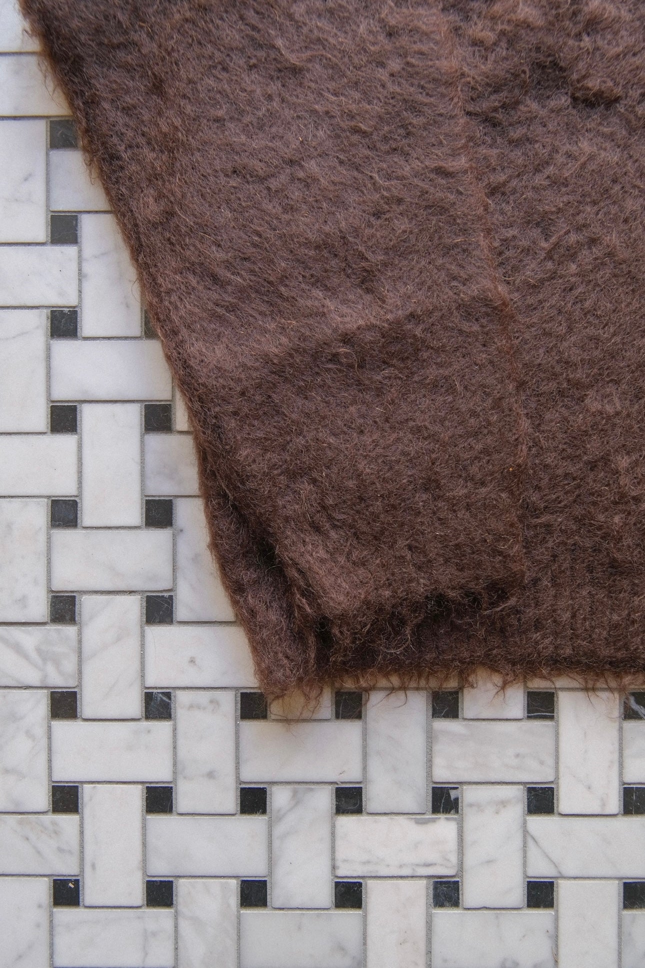 ROUTINE Mohair knit cardigan / Vintage Brown