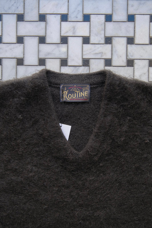 ROUTINE - Mohair knit pullover / Black