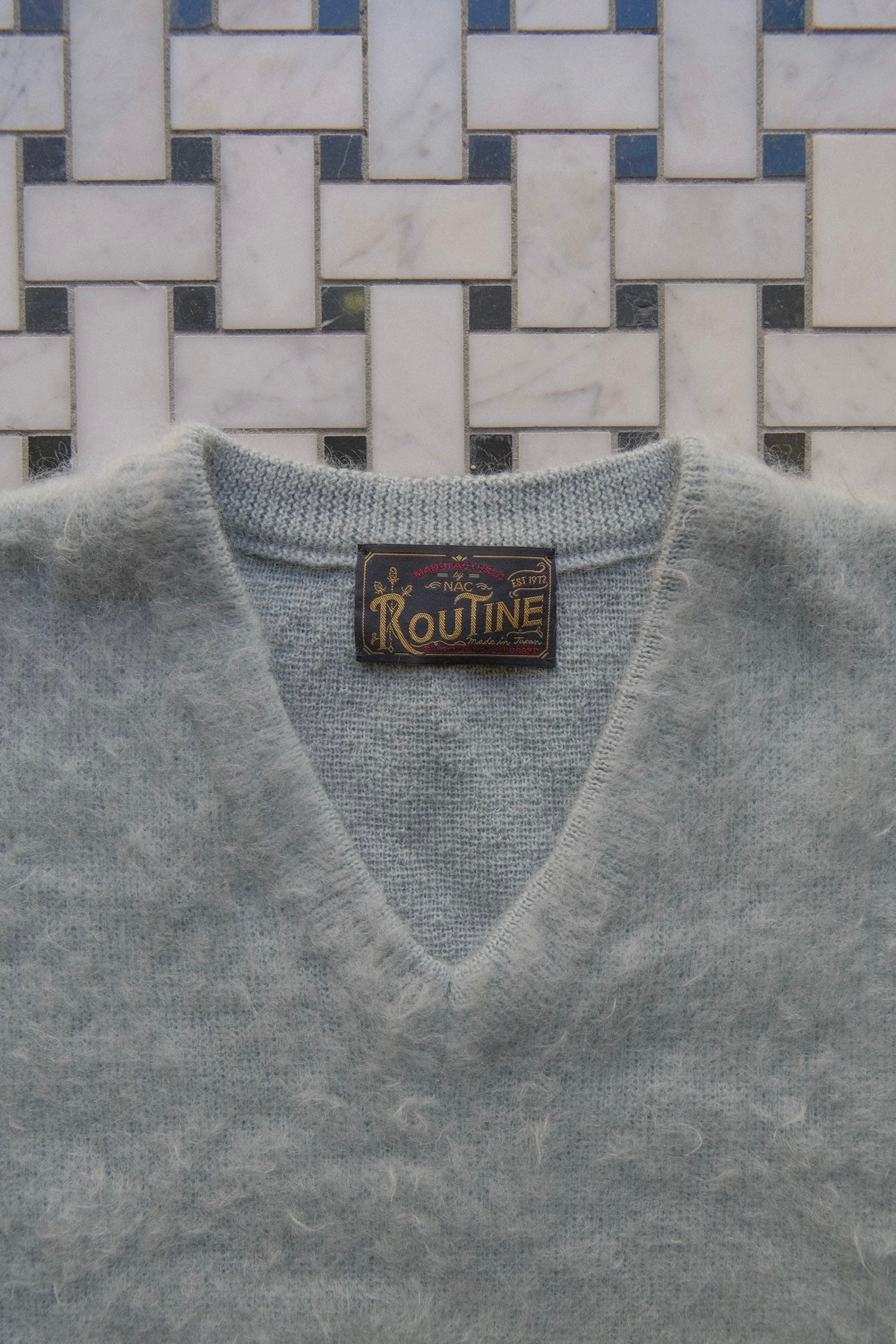 ROUTINE Mohair knit pullover / Light blue