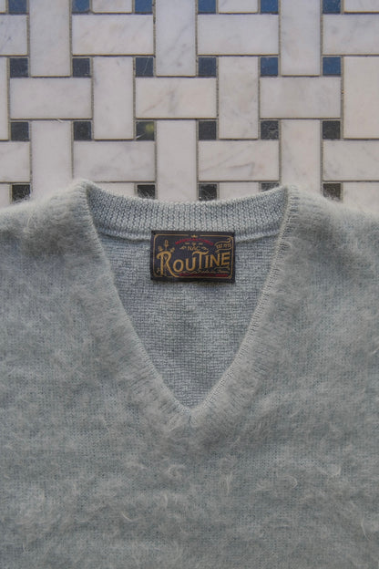 ROUTINE Mohair knit pullover / Light blue